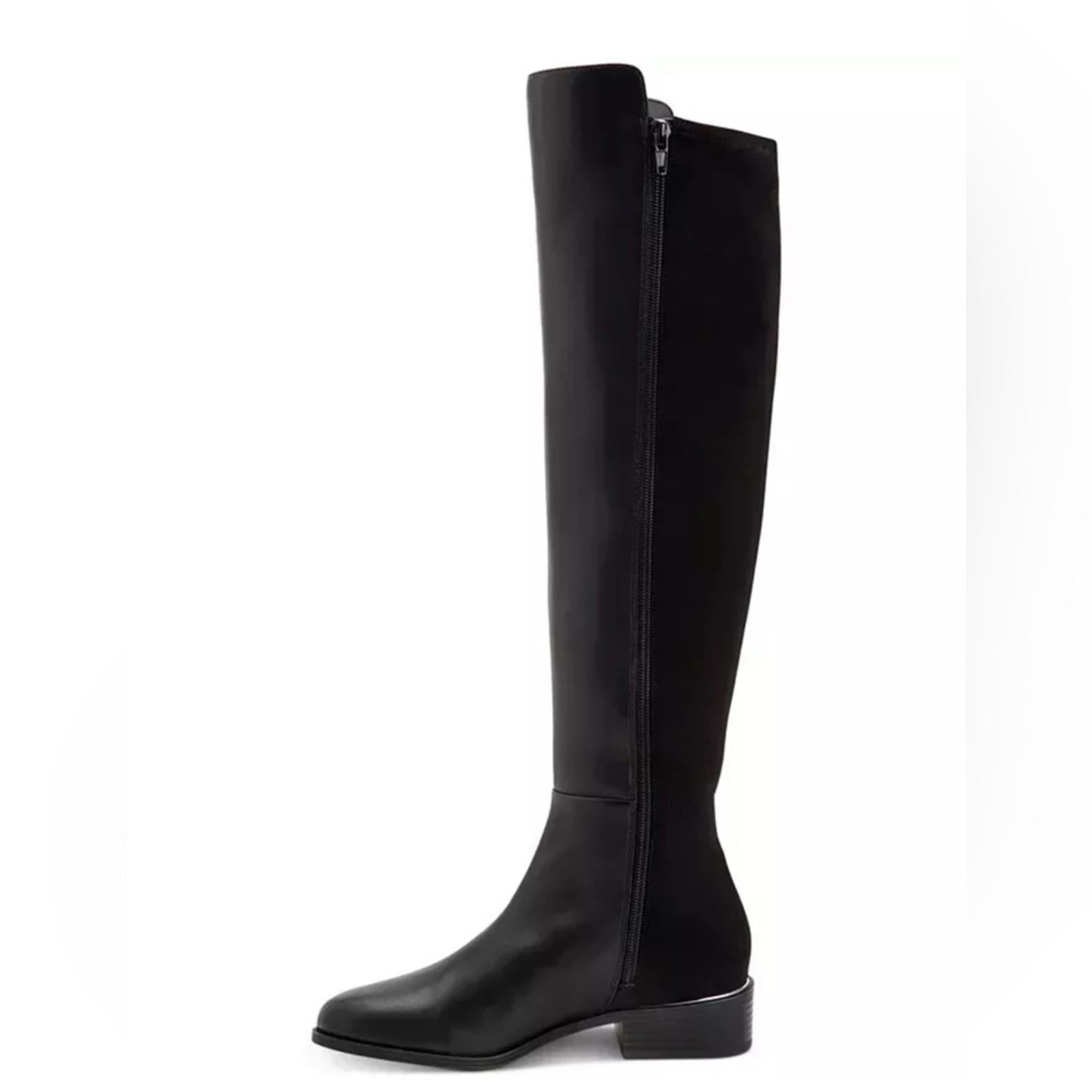 Alfani Ludlowe Black Leather Over-The-Knee Boots, Size 5.5 New in Box $169.50