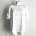 J. Jill Classic Luxe Supima Elbow-Sleeve Tee in White, NEW, Size L