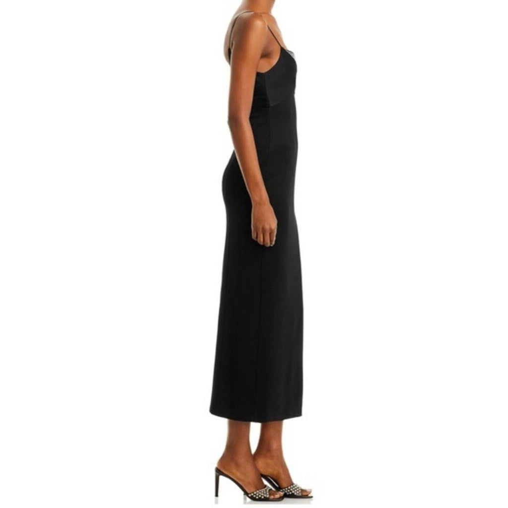 Galvan London Crystal Bustier Dress in Black Size US10 FR42 UK10 NEW w/Tag $1895