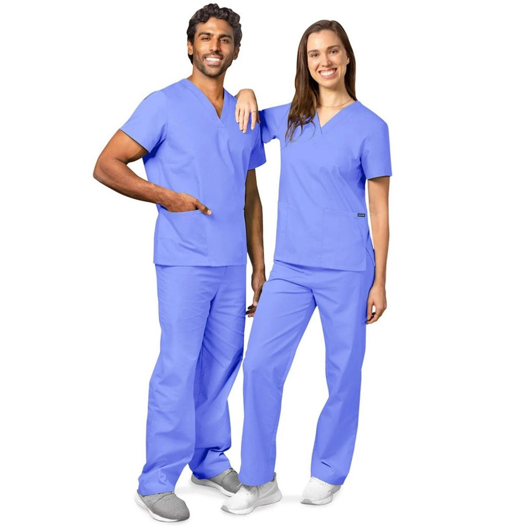 ADAR Universal Unisex Drawstring Scrub Set, Ceil Blue Size 3XL NWT