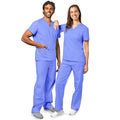 ADAR Universal Unisex Drawstring Scrub Set, Ceil Blue Size 3XL NWT