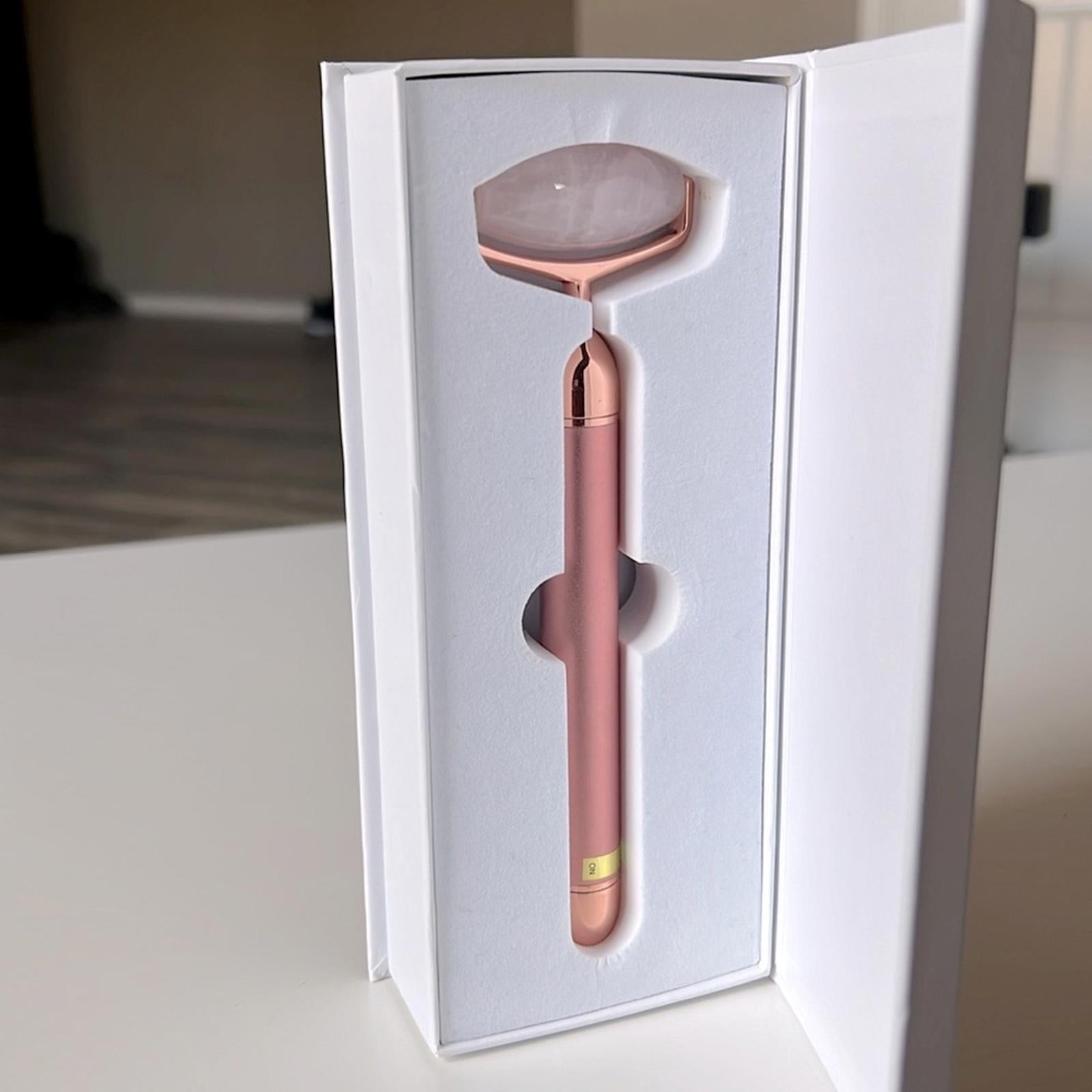 Solaris Laboratories NY Vibrating Rose Quartz Roller, Pink, New in Box