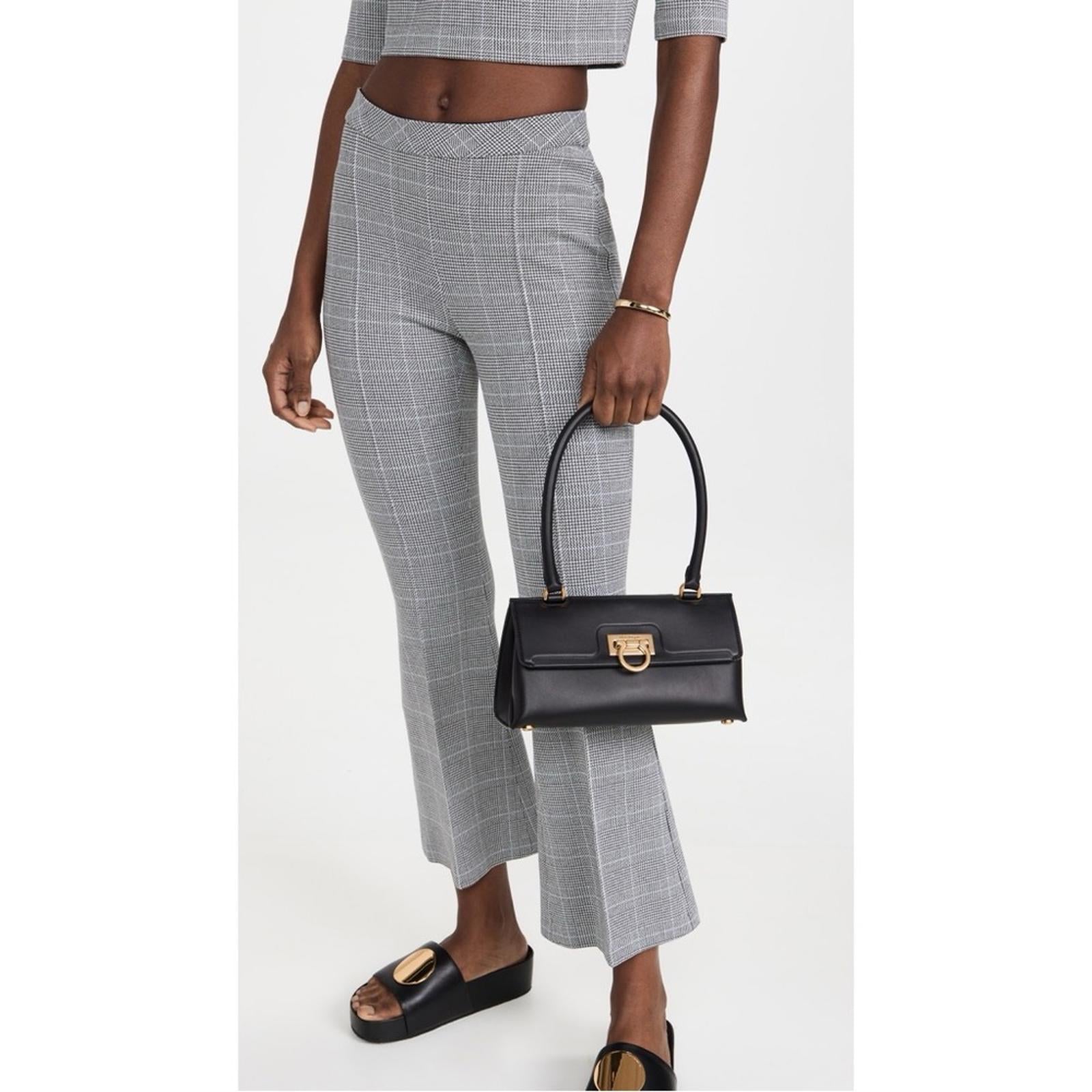 Salvatore Ferragamo Trifolio Swing Leather Shoulder Bag