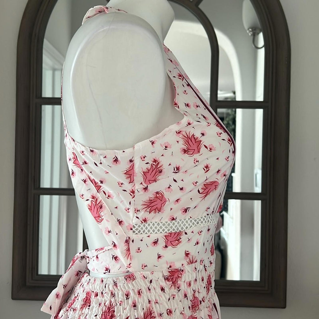 To My Lovers Sleeveless Backless Halter Dress, Swim Coverup Size S NWT $210
