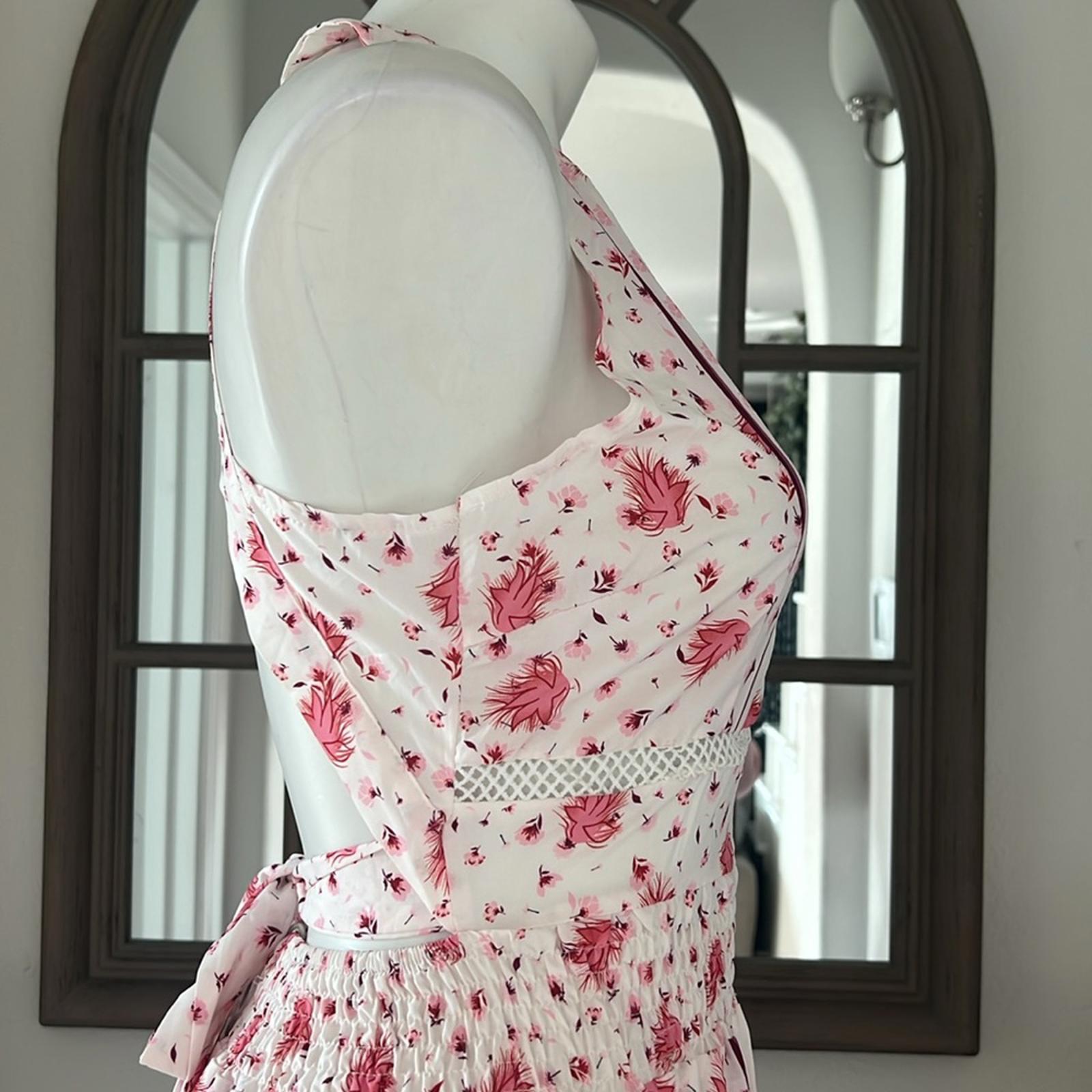 To My Lovers Sleeveless Backless Halter Dress, Swim Coverup Size S NWT $210
