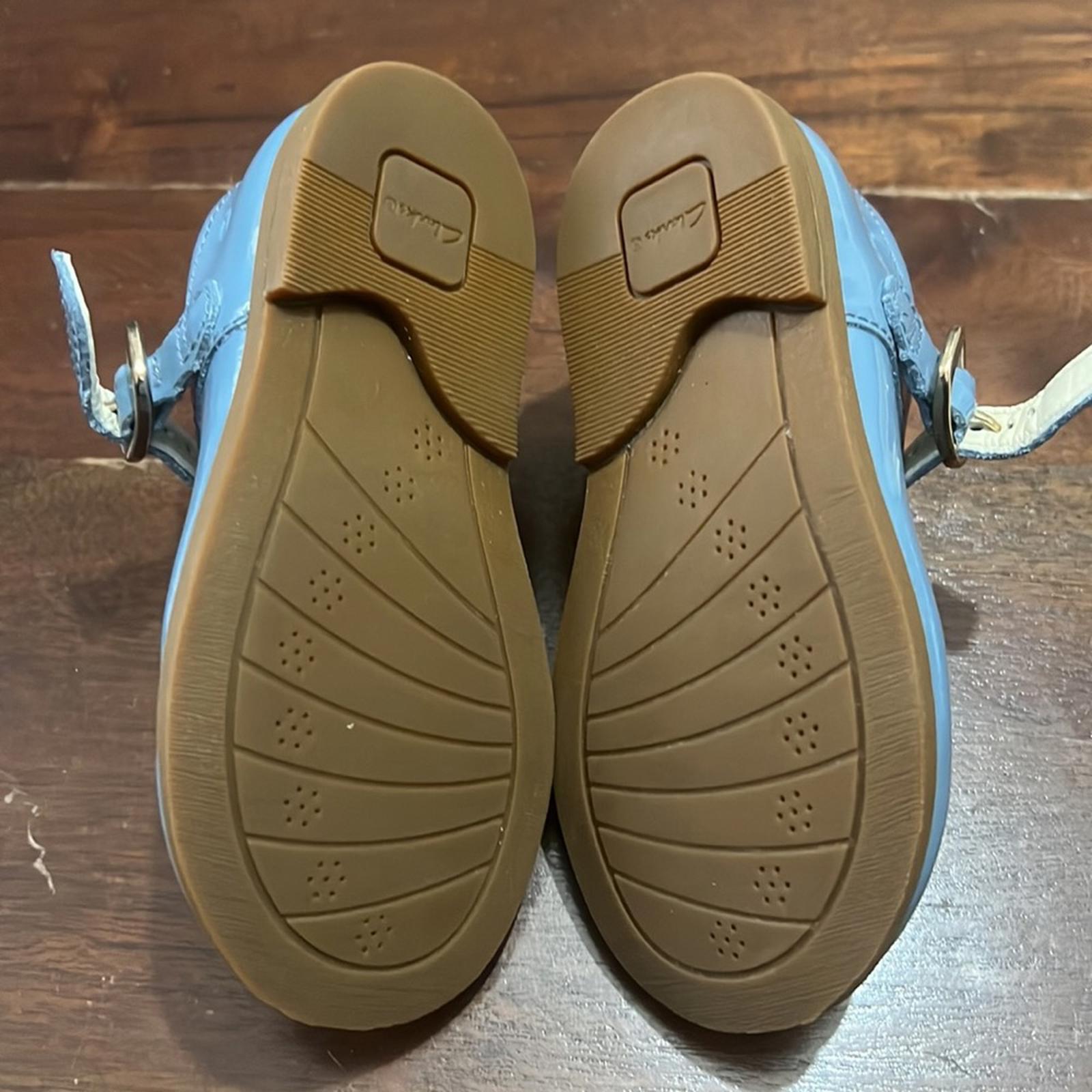 NEW Clarks Drew Play Toddler Leather Shoes, Blue Patent Size UK 5.5G, US 6W £40