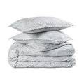 Sky Woodblock Flora Duvet Set in Grey & White, Full/Queen New w/Tag Retail $260