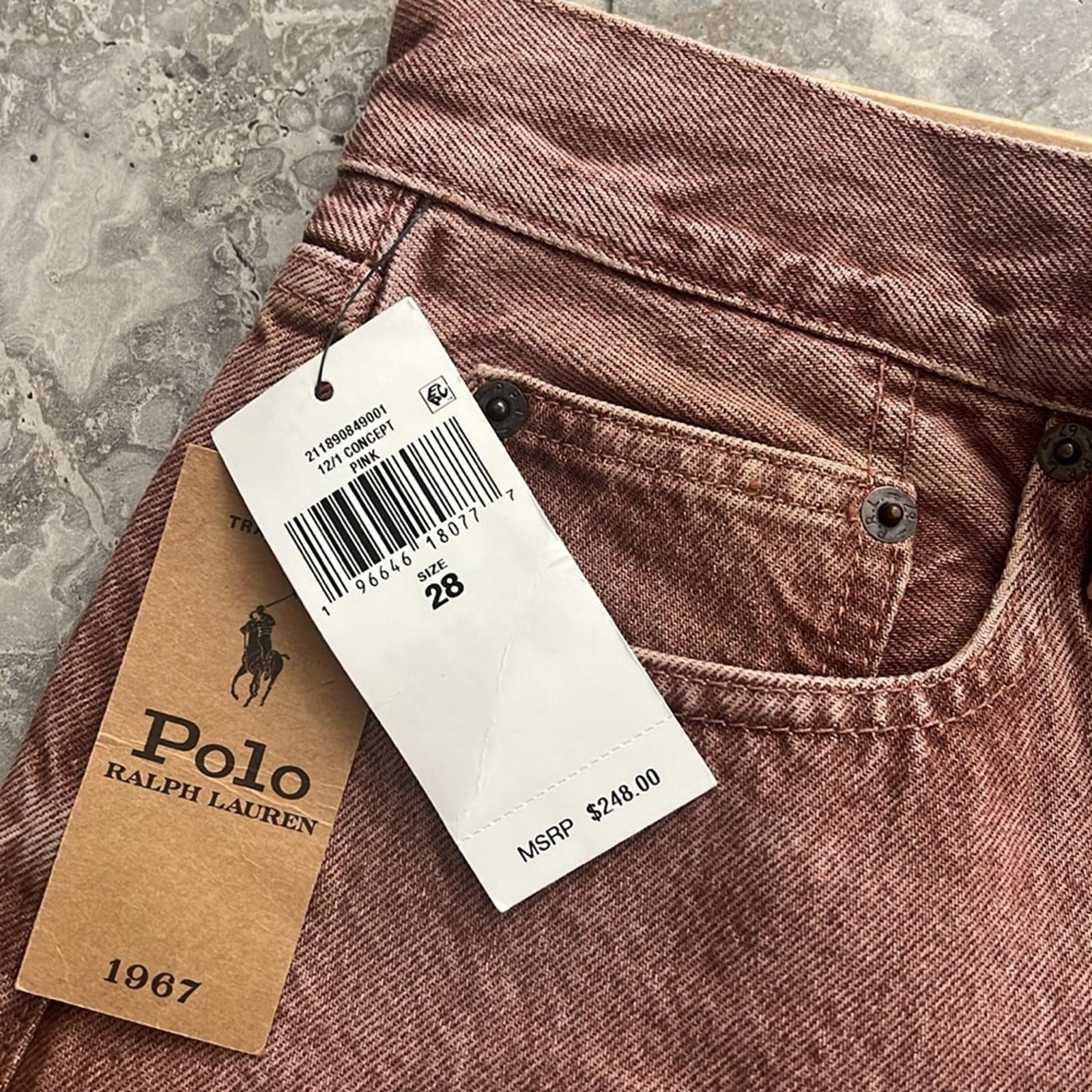 Polo Ralph Lauren High-Rise Wide Leg Jeans in Dusty Pink, Size 28 New w/Tag $248