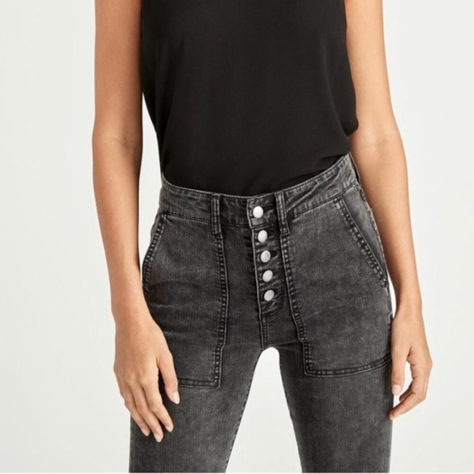 Rachel Roy Harp High-Rise Jeans, Dark Wash Wide Leg Denim Size 29 New w/Tag