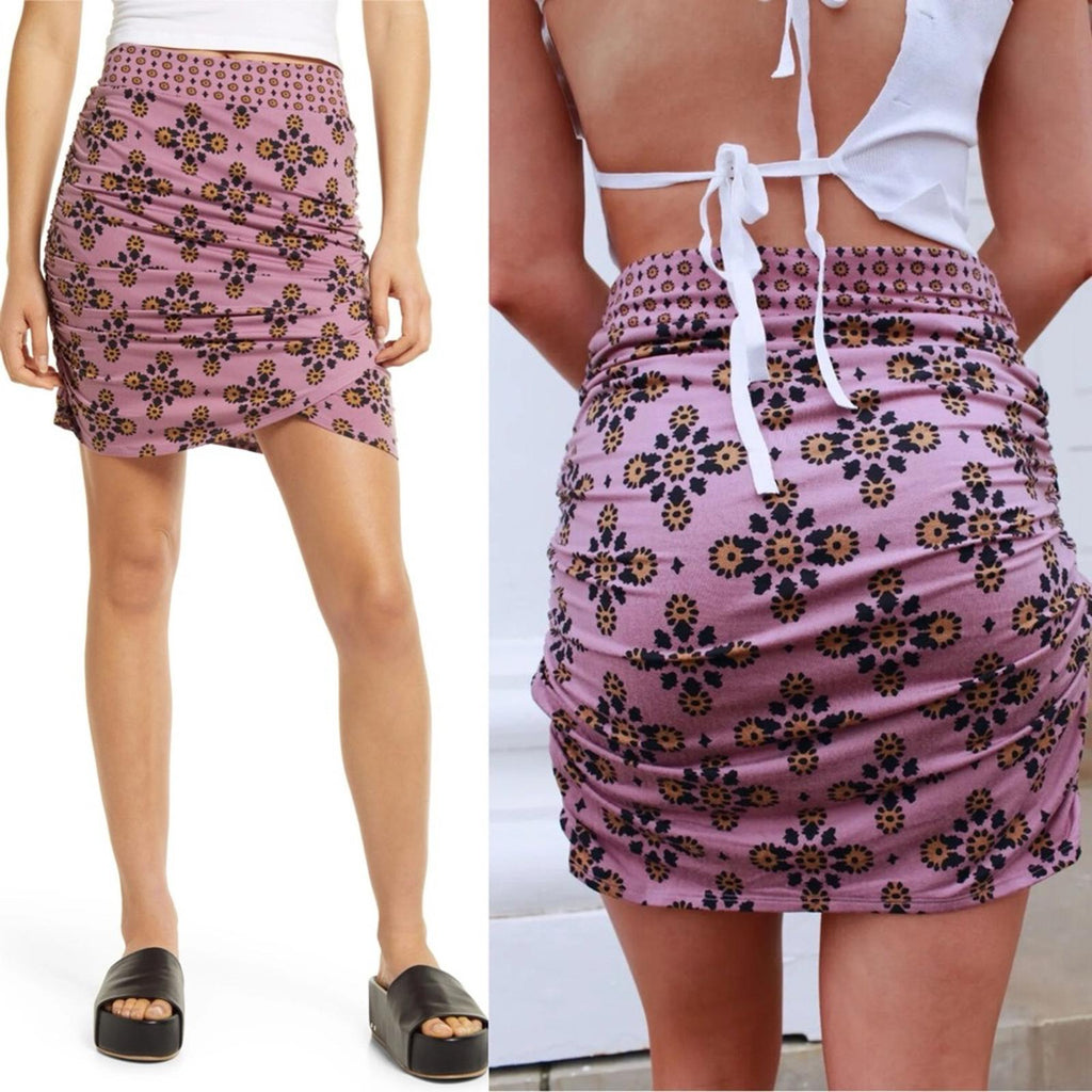 Free People She’s Something Else Mini Skirt, Smoky Lilac, Size S New with Tag