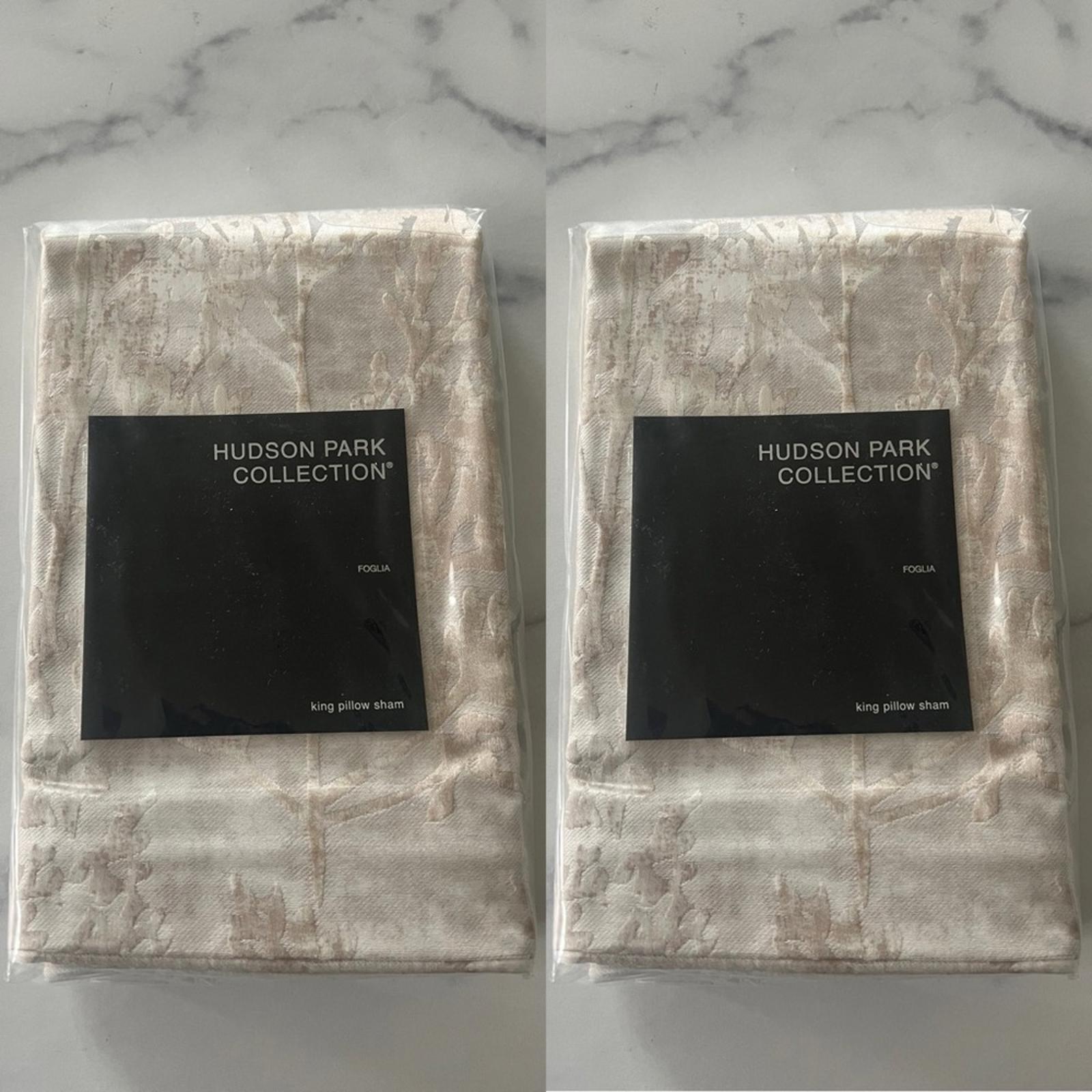 X2 Hudson Park Foglia King Sham in Gold Beige, $160/each New w/Tag