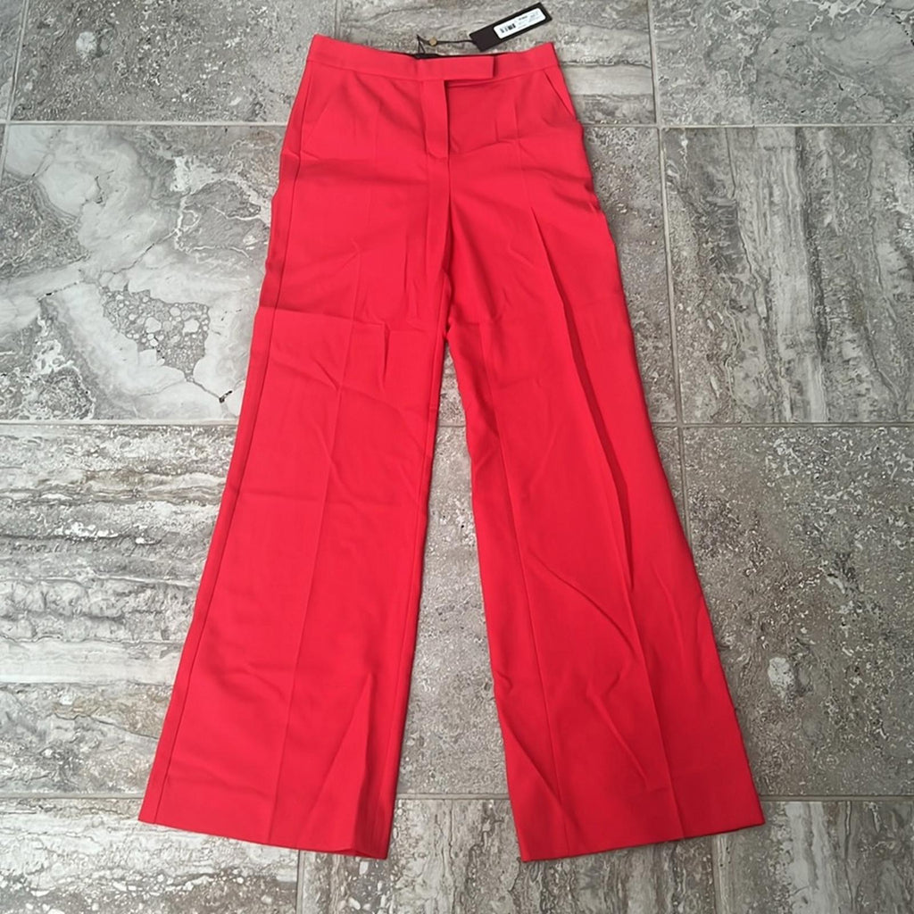 Kobi Halperin Drea Twill Pants, Fire/Red Size 2 New w/Tag Retail $398