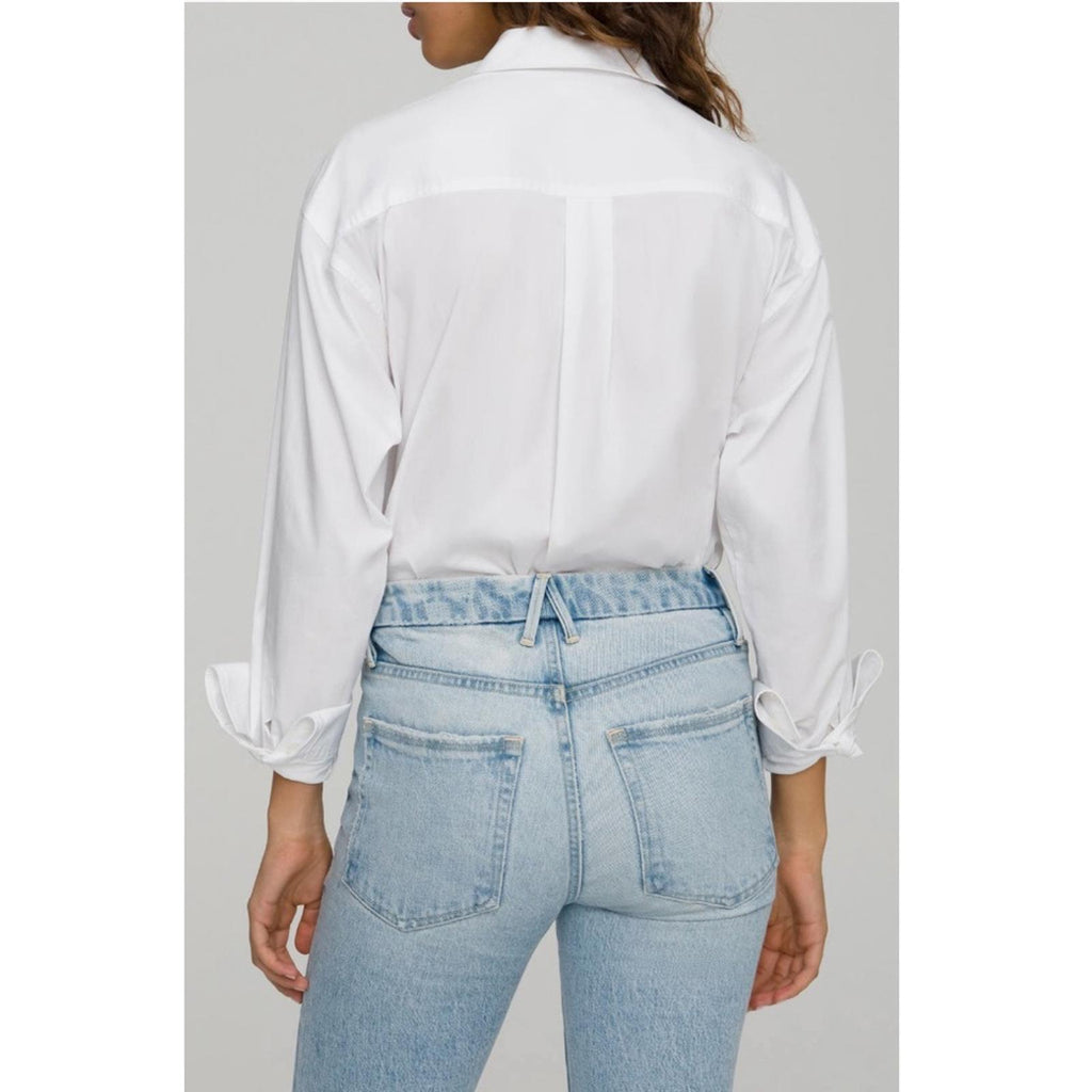 Good American The Good Shirt in White, Size 1 (Small) New w/Tag Retail $129