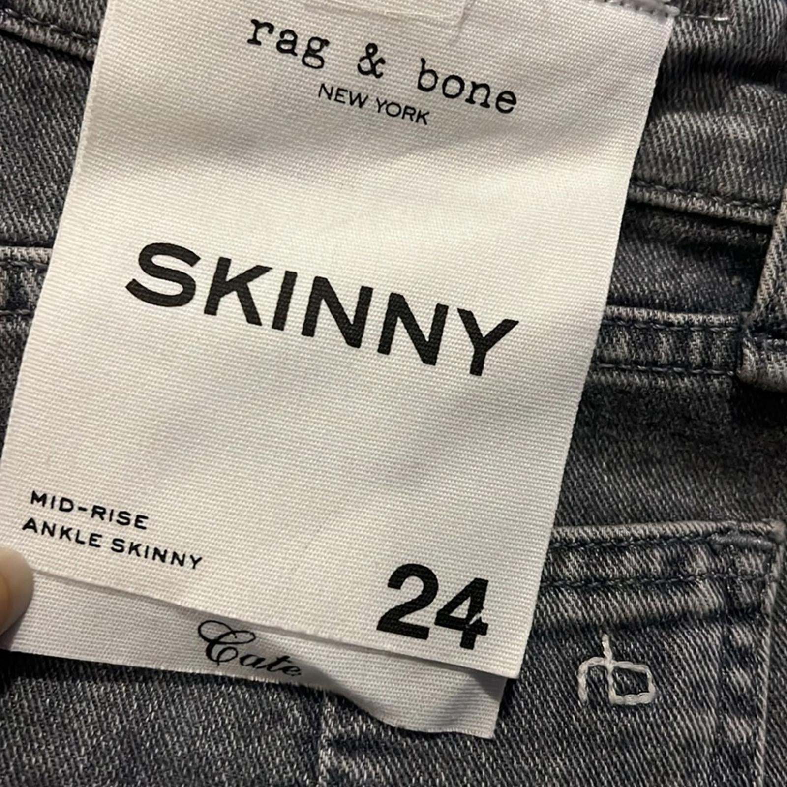 Rag & Bone Colby Cate Denim Mid-Rise Ankle Skinny Jeans, Size 24 New w/Tag $255