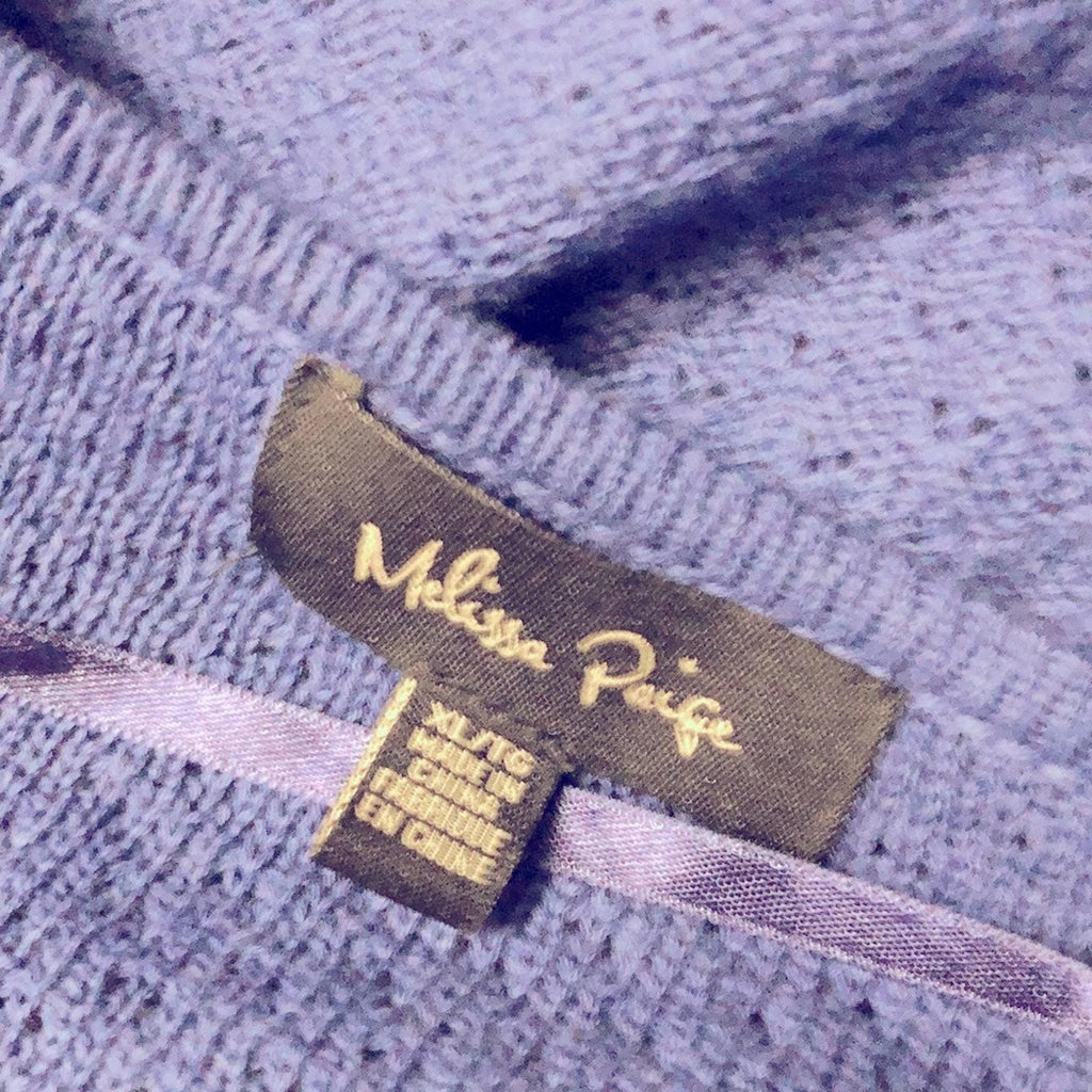 Melissa Paige Knit Pullover w/Tiered Sleeves in Blue, Size XL NEW w/o Tag