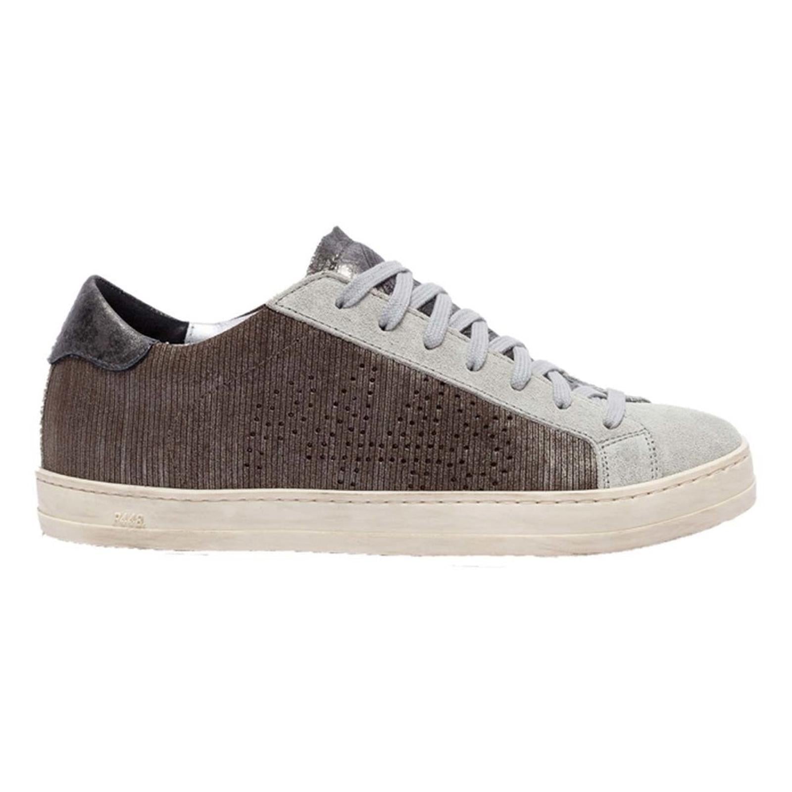 P448 John Roccia Low Top Sneakers, Brown Casual Luxe Size 40 New in Box