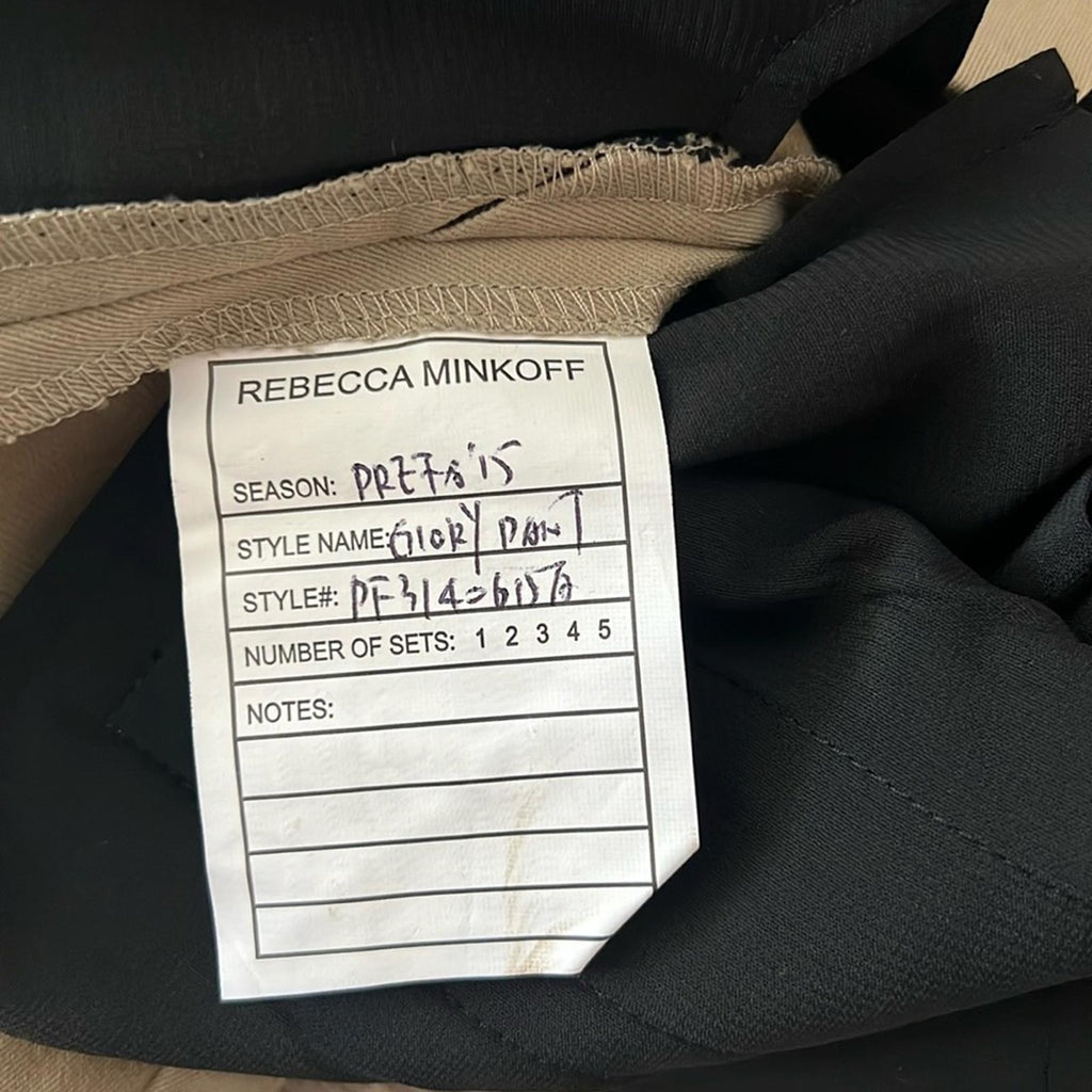 Rebecca Minkoff Glory Pants Straight Leg, Tan New w/o Tag