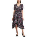 Karl Lagerfeld Paris Jacquard Wrap Midi Dress w/Asymmetric Hem Size 16 New w/Tag