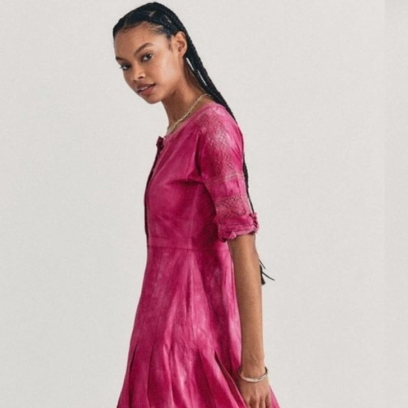 LoveShackFancy Edie Lace Short Sleeve Shirt Dress, Size XS NWT SOLD OUT!