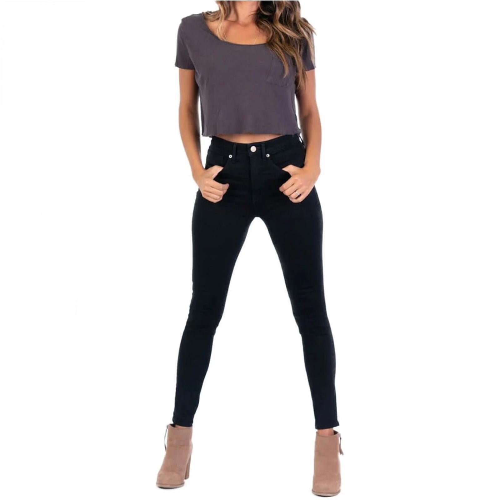 Hydraulic Murray High-Rise Skinny Leg Jeans in Black, Size 16 New w/Tag