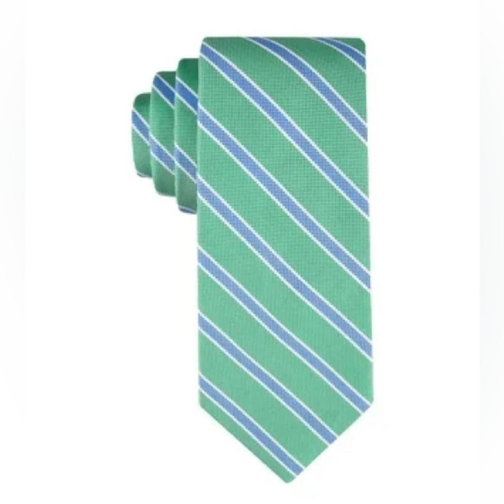 Tommy Hilfiger Oxford Stripe Tie in Green/Blue, One Size, NWT