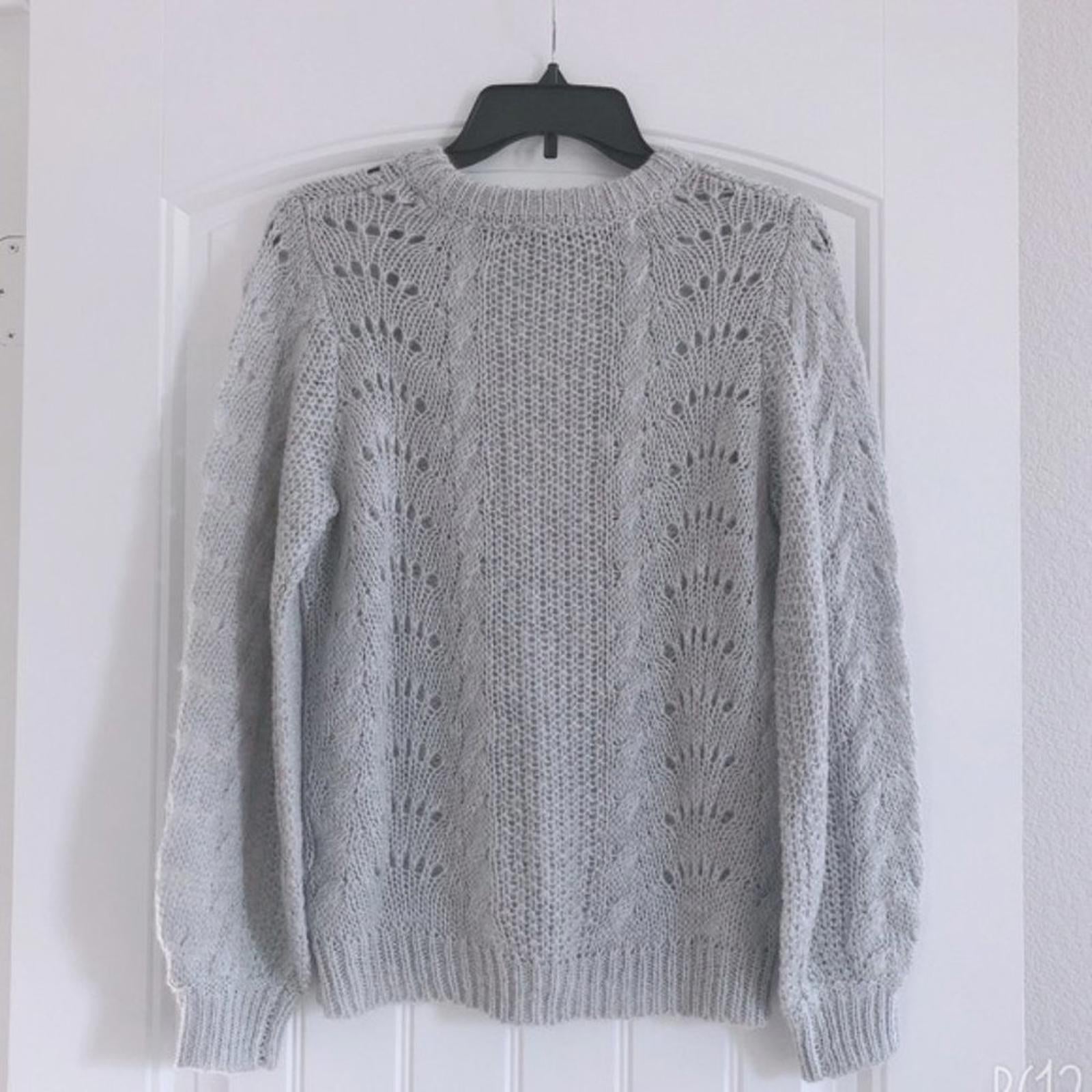 Jessica Simpson Hazel Loose Knit Crewneck Pullover in Grey, Size XL New w/Tag