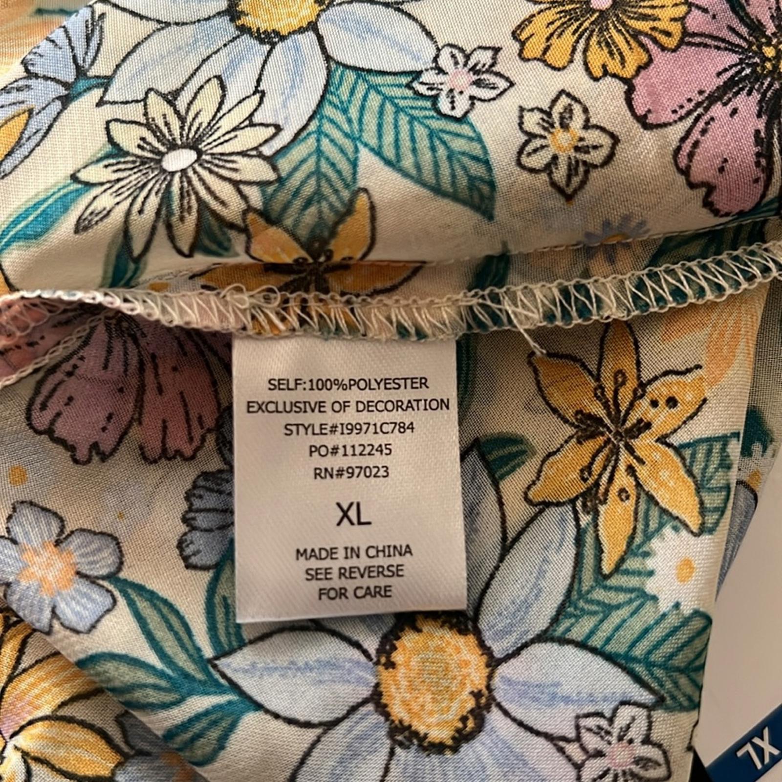 MIKEN' Kimono Cover-Up Swimsuit, Printed Multicolor Juniors’ Size XL