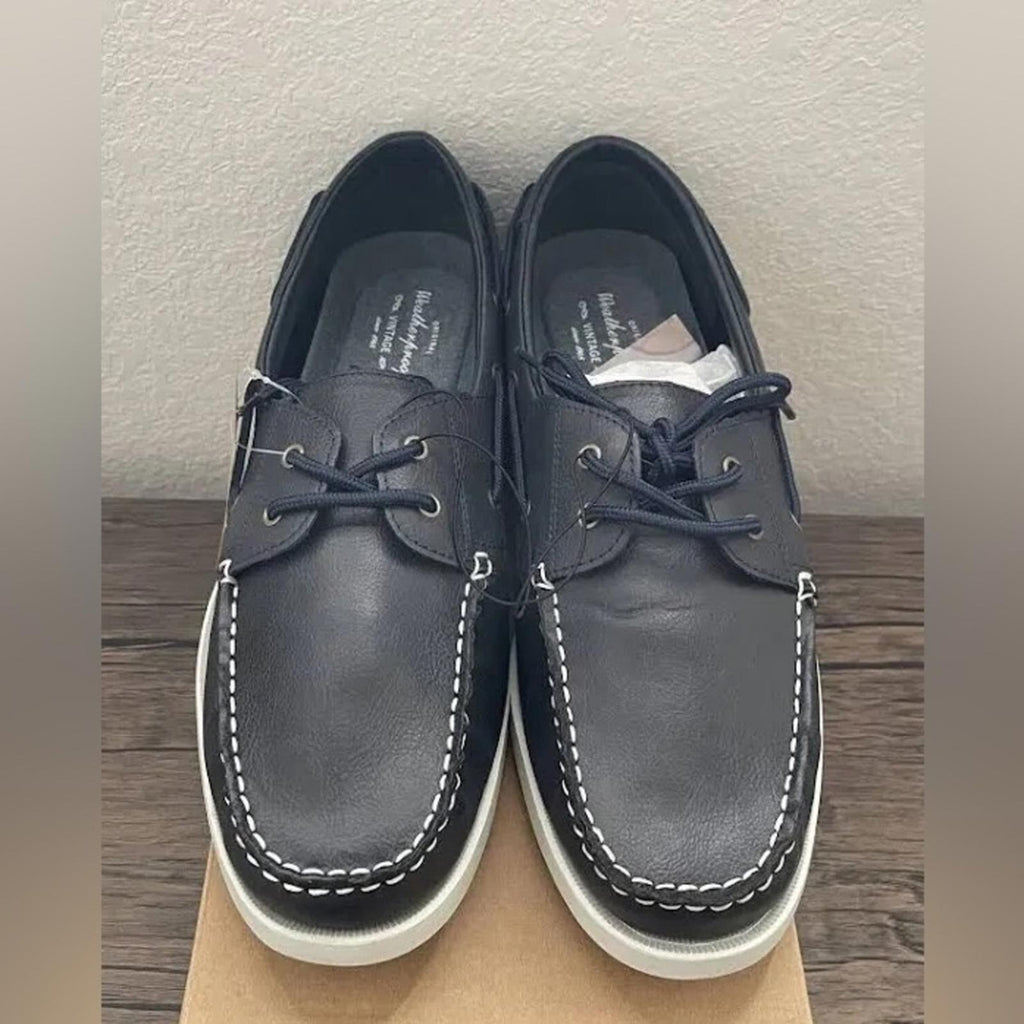 Weatherproof Vintage Men’s Benny Boat Shoes, Navy Size 11M New in Box Retail $75