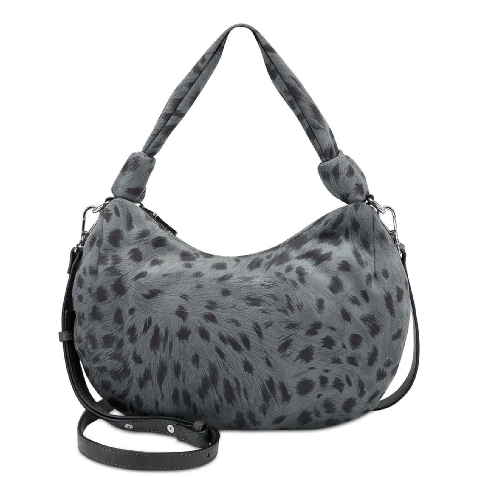 INC Gray Olivya Nylon 43 Removable Crossbody Strap Single Strap Hobo Handbag NEW