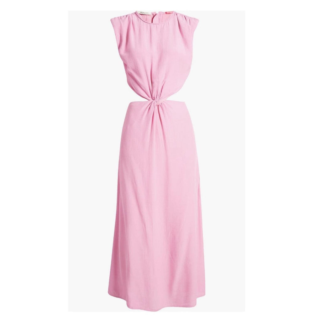 Scotch & Soda Sleeveless Cut-Out Waist Dress in Pink Size EU 32 New w/Tag $228