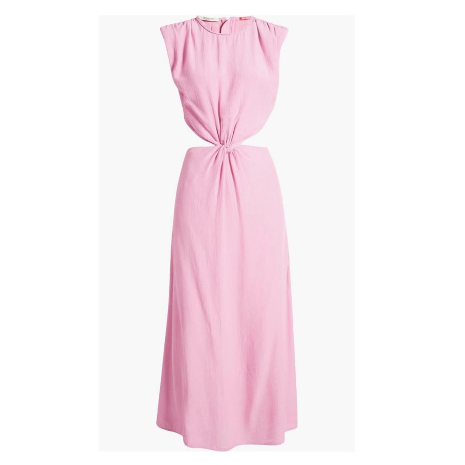 Scotch & Soda Sleeveless Cut-Out Waist Dress in Pink Size EU 32 New w/Tag $228