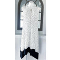 DKNY Polka Dot High Low Midi Dress in White & Black, Size 14, New w/Tag