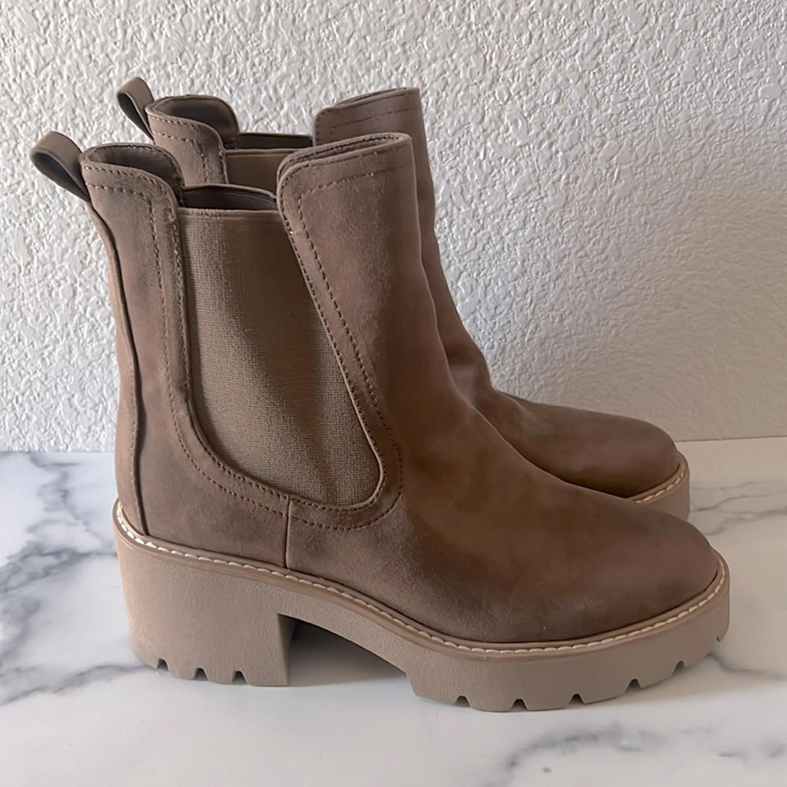 Dolce Vita Tobias Platform Lug Chelsea Boots in Truffle, Size 10 NEW in Box