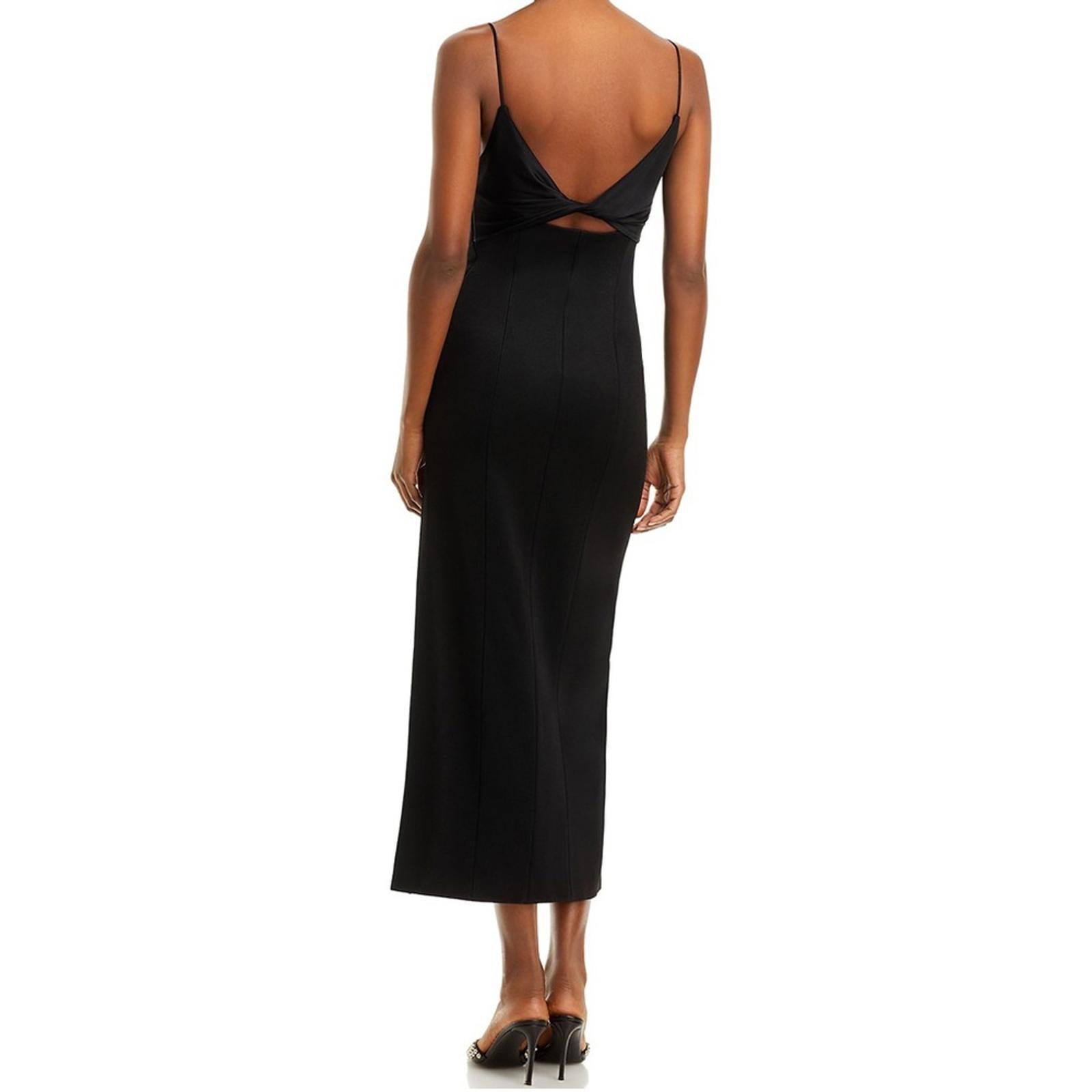 Galvan London Crystal Bustier Dress in Black Size US8 FR40 UK12 New w/tag $1,895