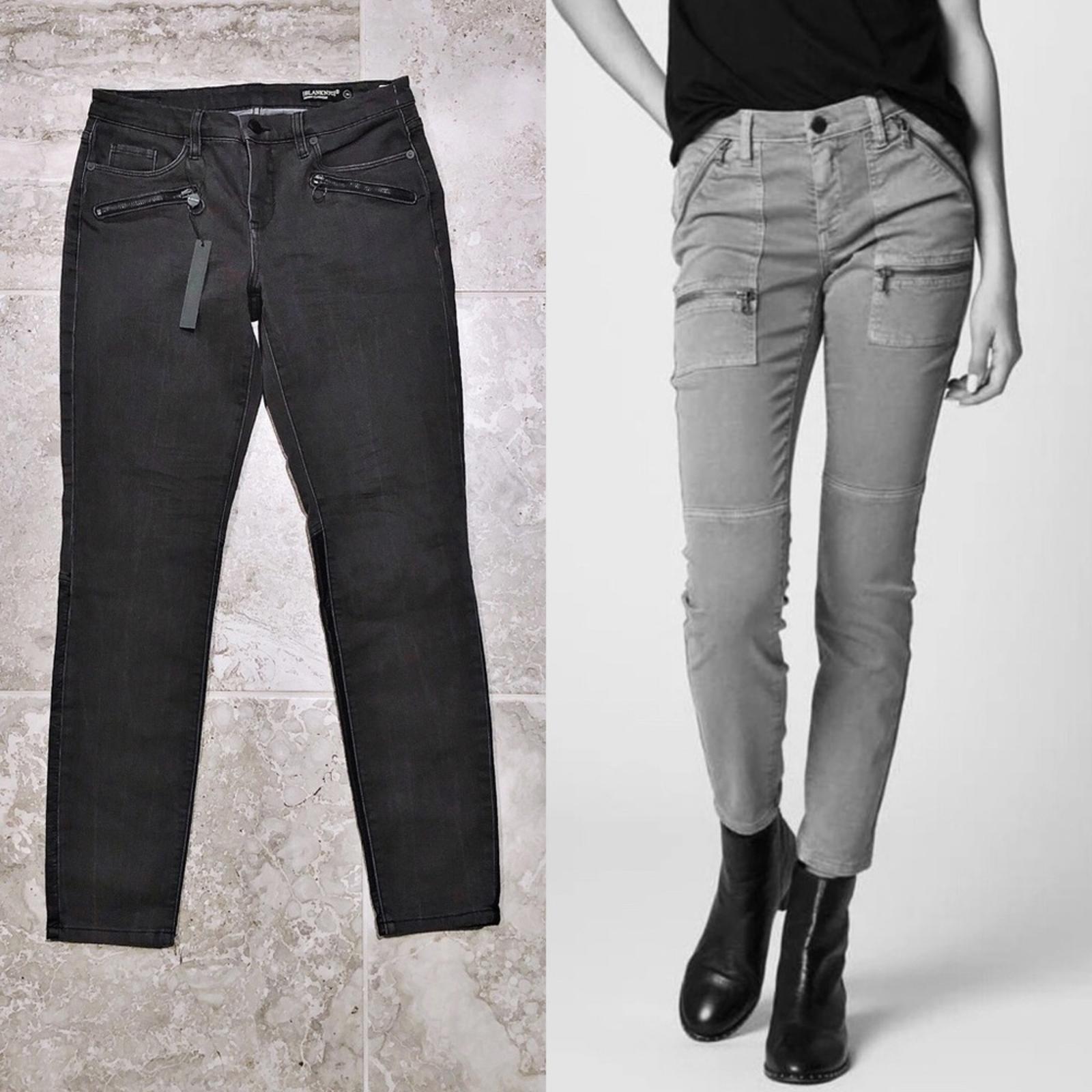 Blank NYC Down to Earth Pants Skinny Jeans High Rise, Black Size 28 New w/Tag