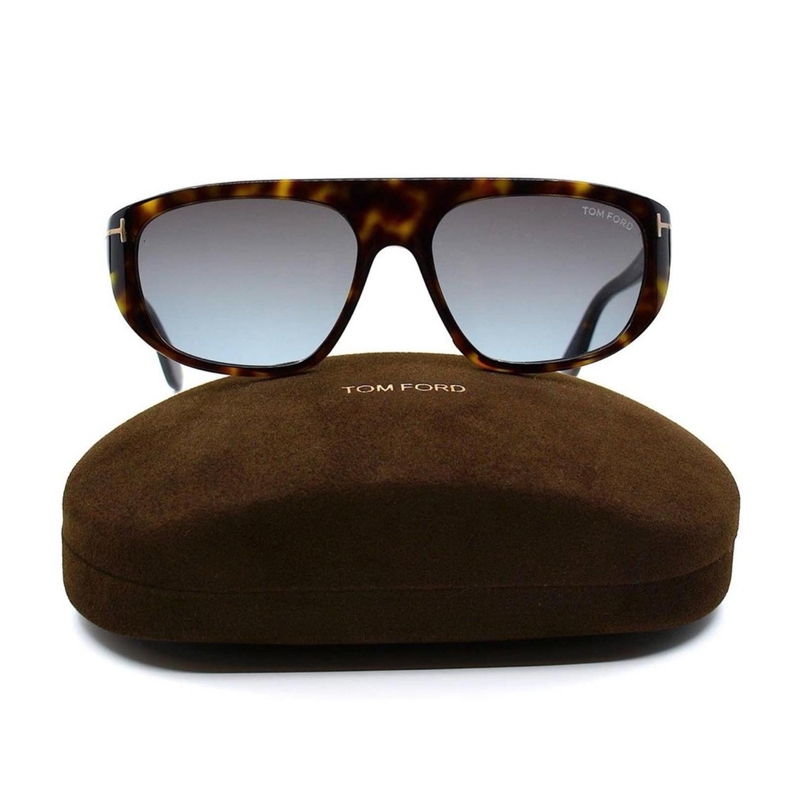 New TOM FORD Rectangular Frame Sunglasses in Havana New w/Tag Retail $455