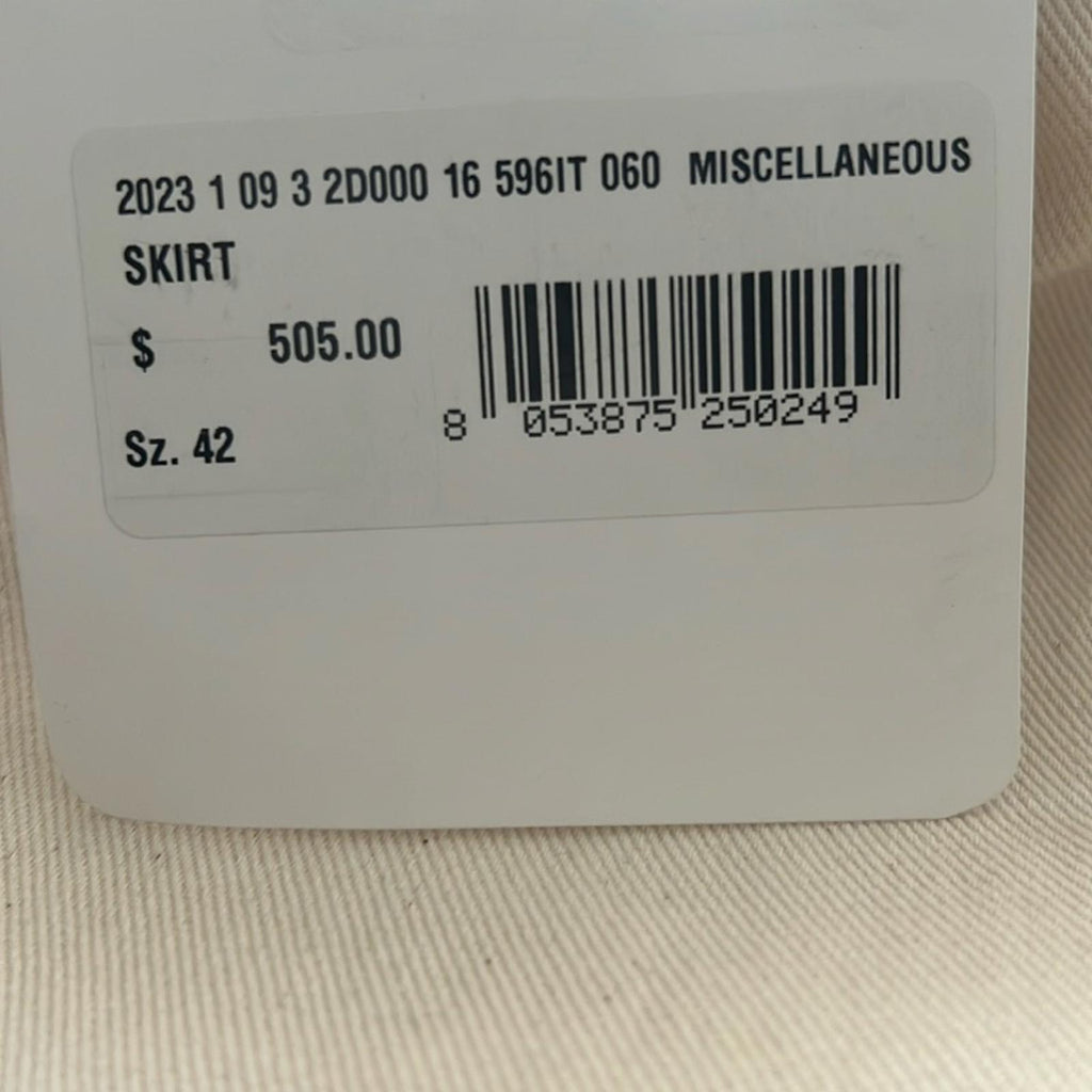 Moncler Cotton A-Line Midi Skirt with Pockets, Size 42 New w/Tag Retail $505