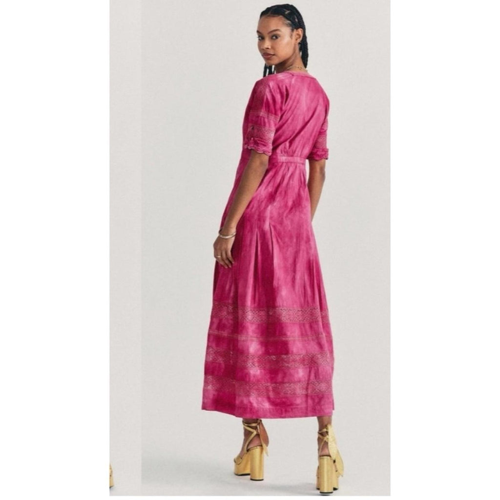 LoveShackFancy Edie Lace Short Sleeve Shirt Dress, Size XS NWT SOLD OUT!