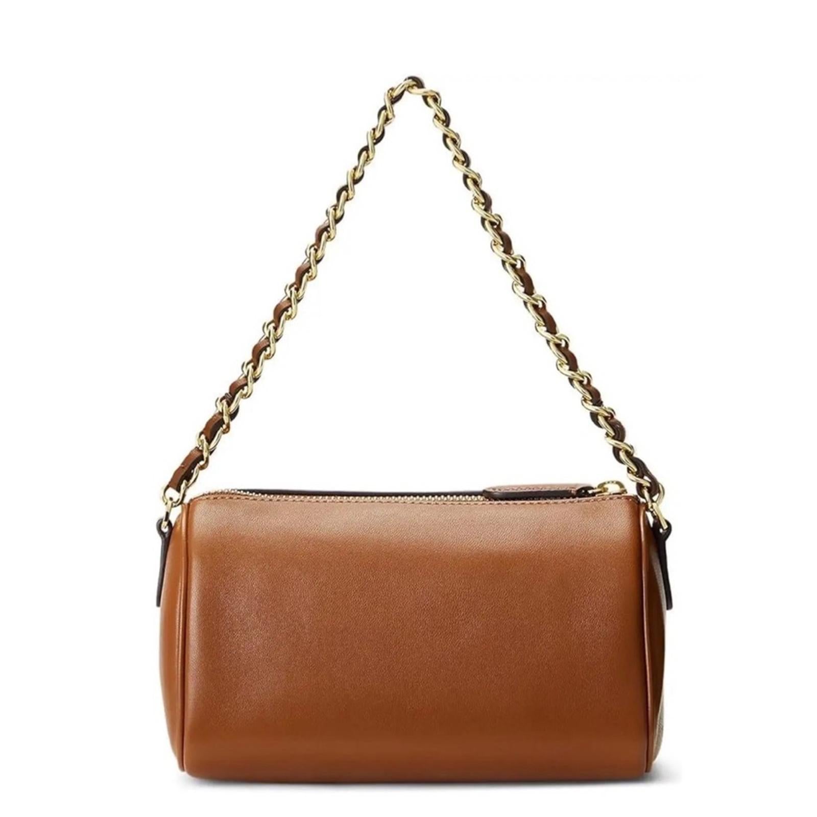 Lauren Ralph Lauren Emelia Shoulder Bag in TAN, Retail $250
