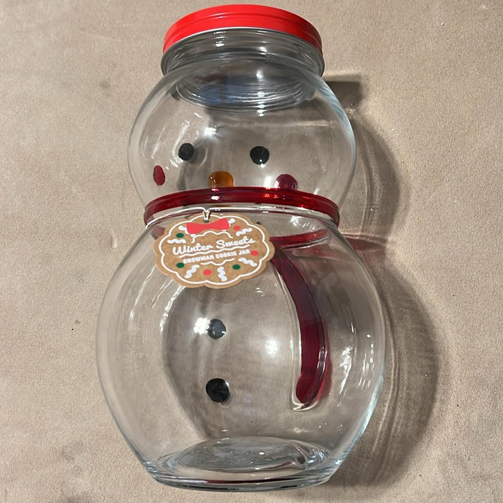 Sleigh Bell Bistro Winter Sweets Snowman Cookie Jar 4.2L (143.1 Oz.) New w/Tag