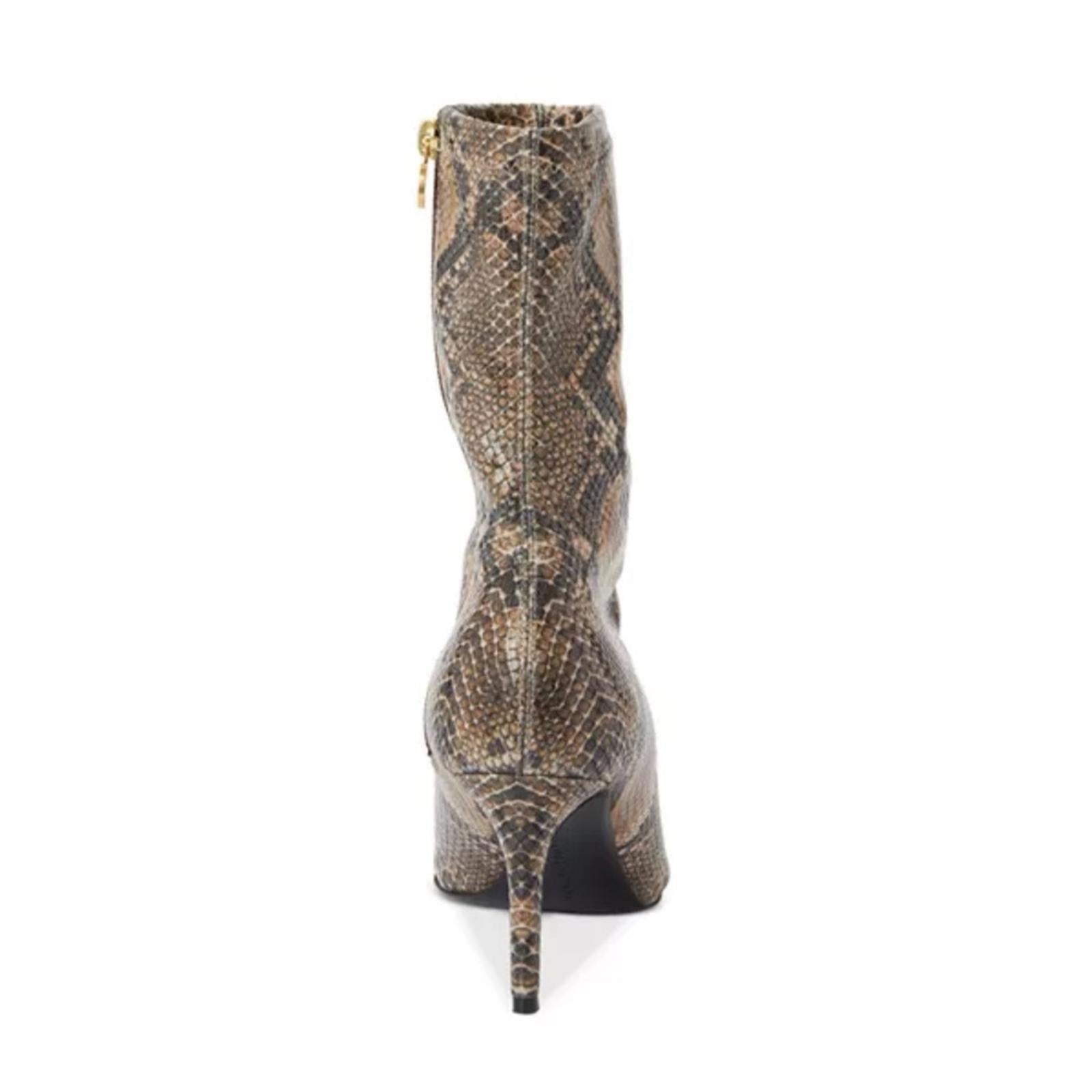 Stella McCartney Stella Iconic Pointed Toe High Heel Booties Brown Size 35.5 NEW