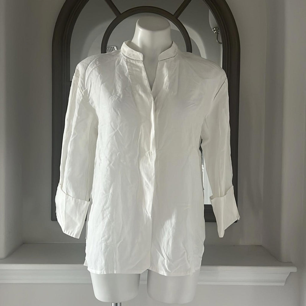 Kobi Halperin Marion Blouse in White, Size S NEW w/Tag $298