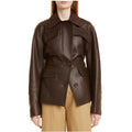 Vince 100% Lamb Leather Safari Jacket in Brown, Size M New w/Tag Retail $1495