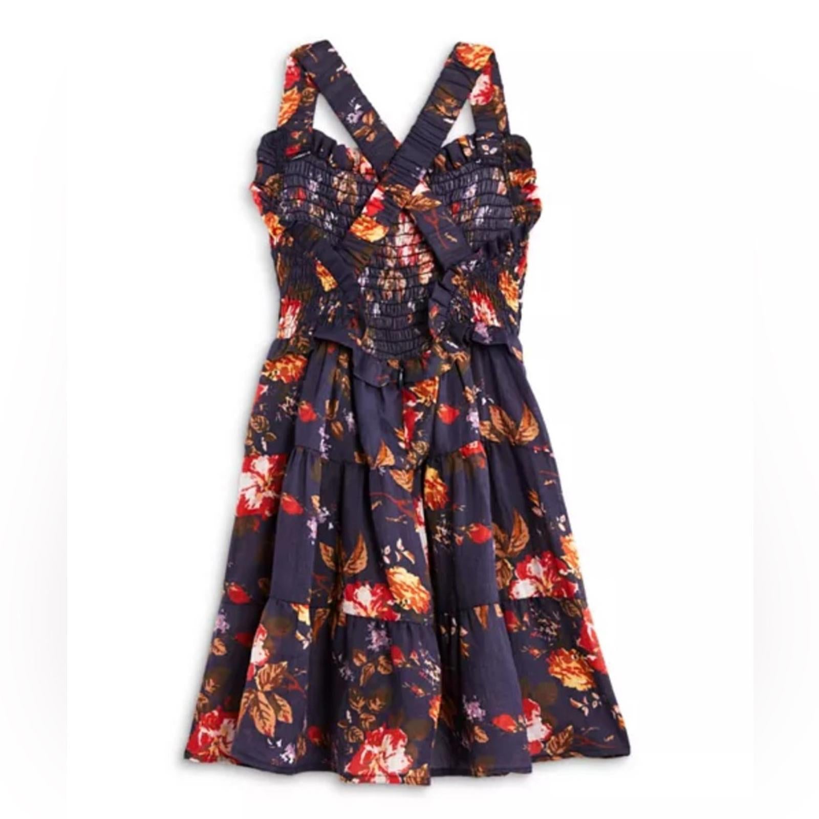 Sea New York Girls' Esme Smocked Dress in Navy Floral, Size 4Y New w/Tag