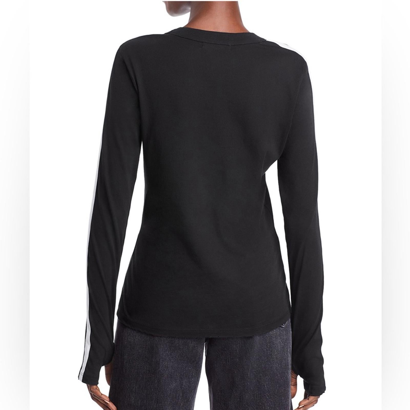 n:philanthropy Caia Striped-Sleeve Tee Long Sleeve, Size S New w/Tag