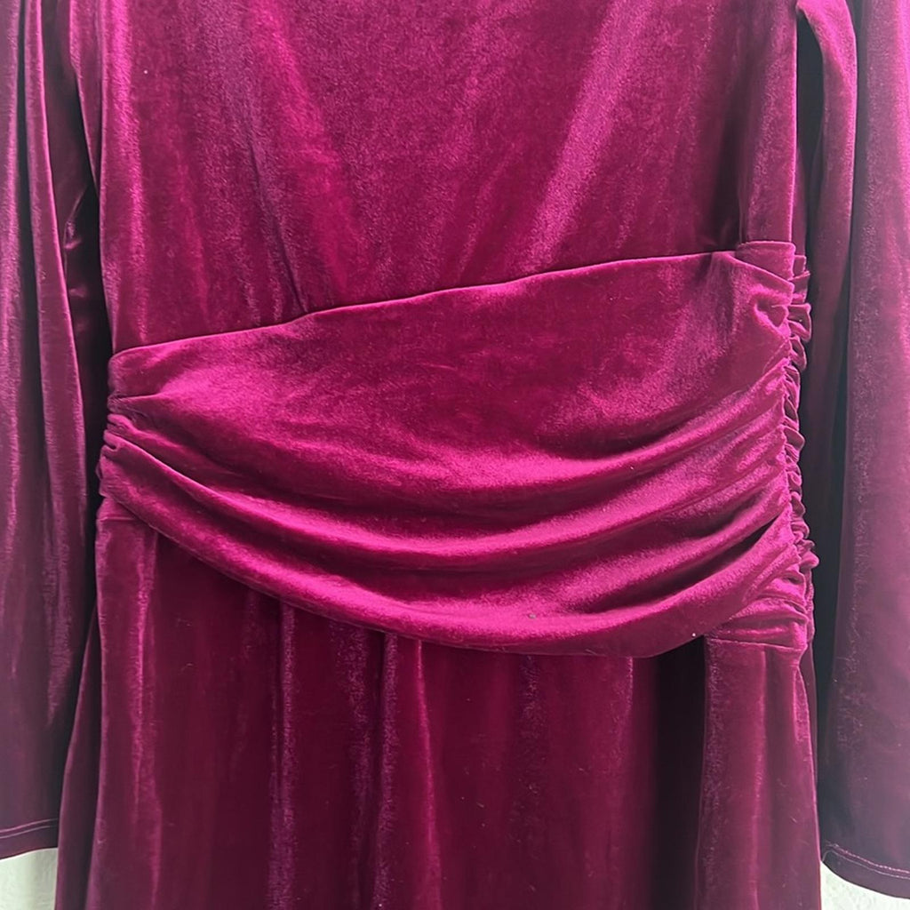 Lauren Ralph Lauren Velvet Cocktail Dress in Purple, Size 12 NEW w/Tag