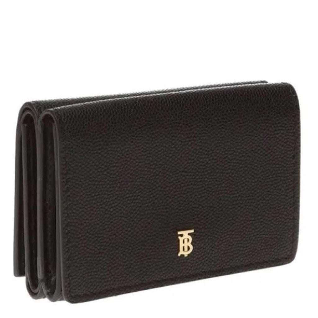 Burberry Pebbled Leather Lark TB Compact Wallet in Black EXCELLENT!