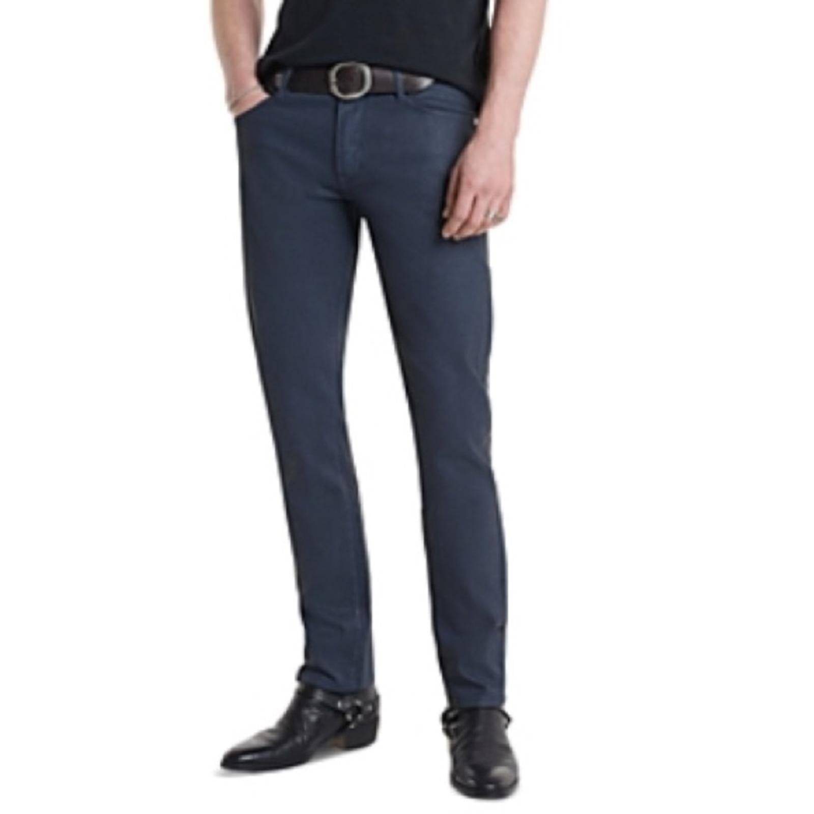 John Varvatos Coated Navy Jeans, Size 31 New w/Tag $368