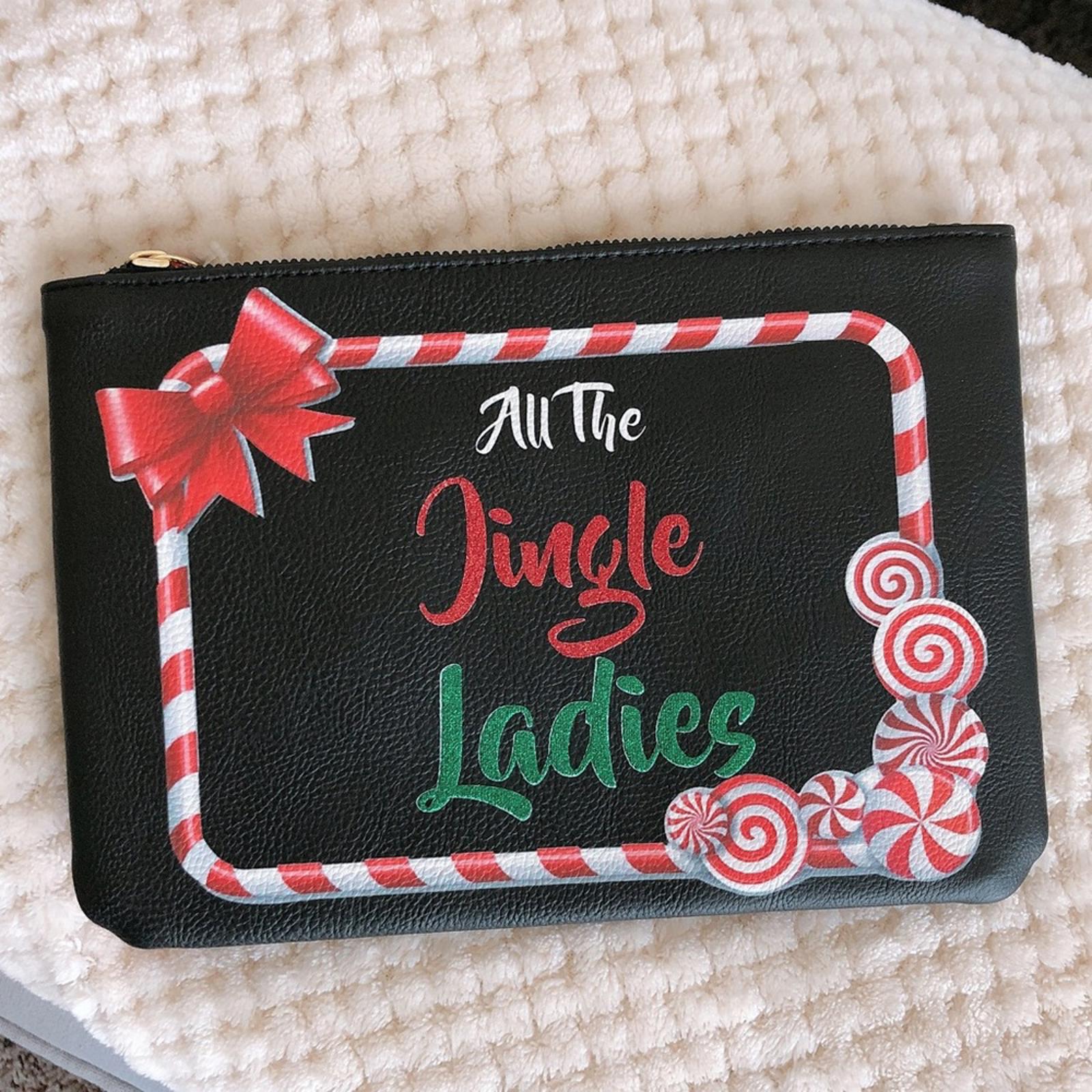 Betsey Johnson Jingle Ladies Kitsch Pouch Wristlet in Black/Red, NWT