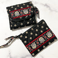 Vera Bradley 2-Piece Wallet, Black & Red